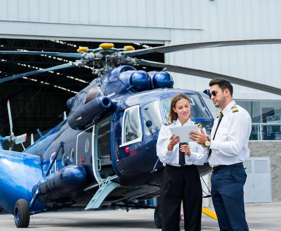 Hoverlux Aviation helicopter fleet in operation